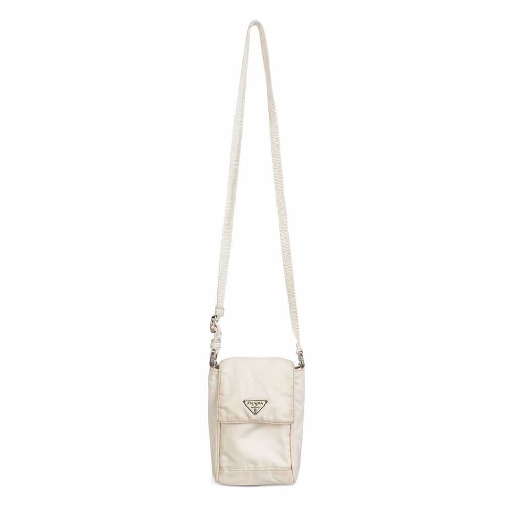Vintage Prada Ivory Nylon Crossbody Bag